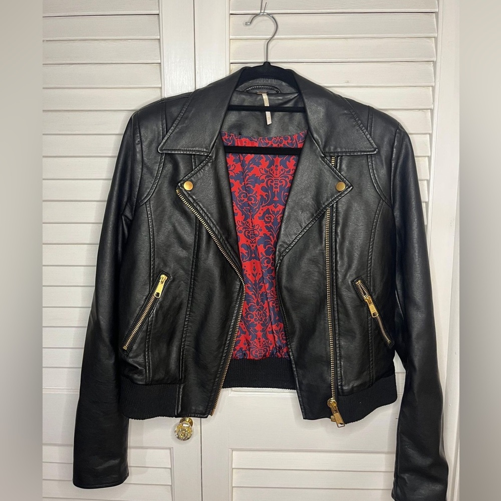 Free People- Faux Leather Jacket